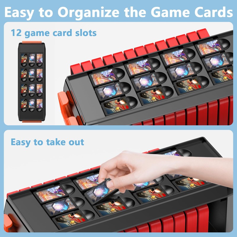 Switch Games Organizer Station for Switch 2/Switch/Switch OLED, Switch Stand