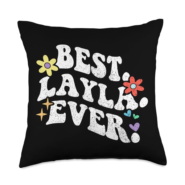 Retro Groovy Best Layla Ever First Name Mother's Day Girl
