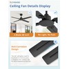 ZMISHIBO 48 Inch Ceiling Fan with Remote No Light, for