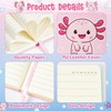 Xqumoi Axolotl Hardcover Ruled Journal Notebook with Planner Stickers, A5