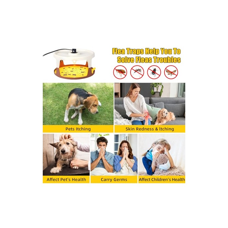 4Pack Upgraded Flea Traps for Inside Your Home - Indoor