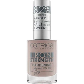 Catrice Iron Strength Hardening Nail Polish, Nail Polish, No. 06 Smokey Quartz, Nude for Soft Nails, Hardening, Shiny, No Acetone, Vegan, Microplastic Particles Free (10 ml)