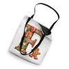 Monogrammed Christmas Initial F Gingerbread Cookie Letter F Tote Bag