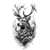 2 Sheets Temporary Owl Tattoo Deer Tattoo Bird Tattoo Animal