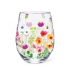 Abbott Collection Bee Garden Stemless Wine Goblet - Glass, Multicolor,