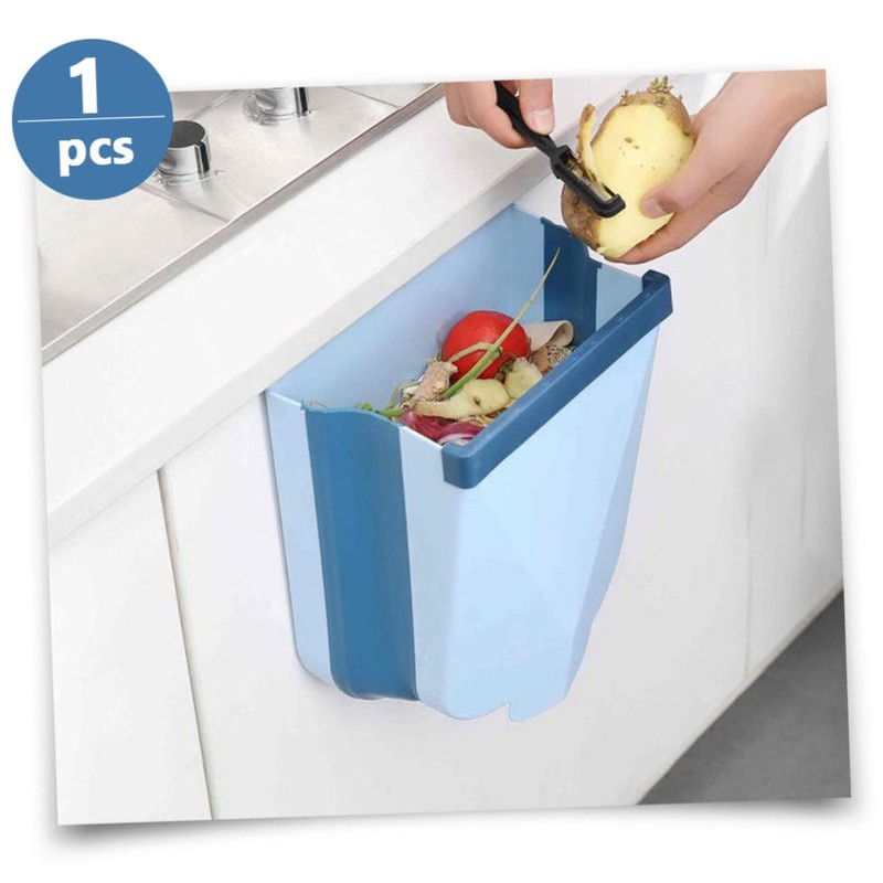 iplusmile Wall Mounted Folding Trash Can Space Saving Waste Container