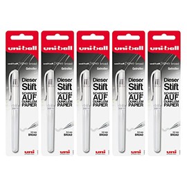 uni-ball Signo UM-153 205038 Gel Pen Set, 5 Pieces, White, 0.6 mm Tip