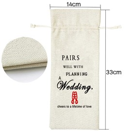 Engagement gifts, future Mr Mrs gifts, wedding planning gifts, bridal shower gift, champagne wine bags gift, pairs well with planning a wedding, cheers to a life of love