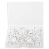 100pcs Clear Studs, Plastic Push Pins, Thumbtacks, Flat Push Pins