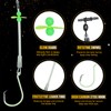CWSDXM 2-Pack Luminous Deep Drop Rigs, 3 Circle Hooks 8/0