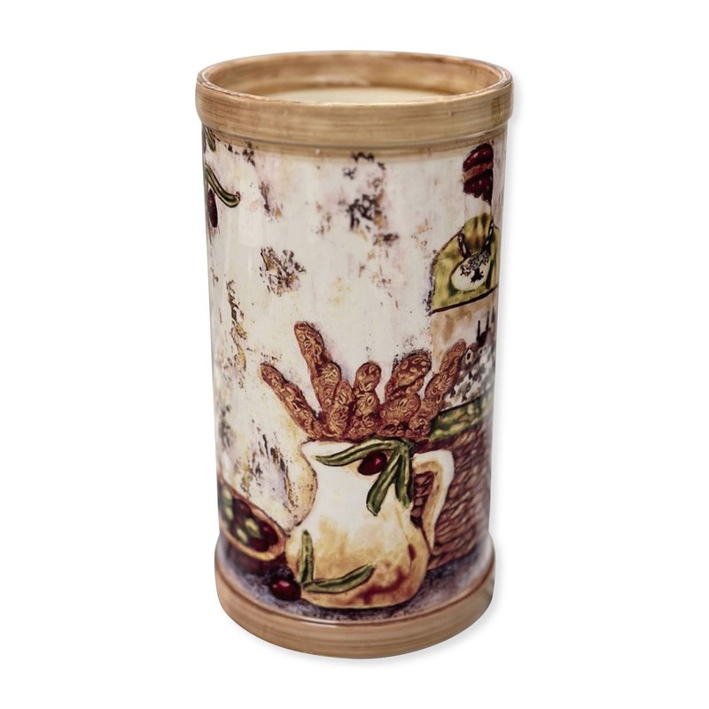 Supreme Housewares Ceramic Pitcher Wine Chiller - Majolica Style with