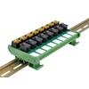 DIN Rail Mount Rocker Switch Module, 10Amp 250VAC/50VDC (8 Channel)