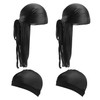 2 Durag Hats and 2 Round Hats, Silk Wave Hat,