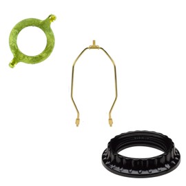 Upgradelights® 7 Inch Harp with Slip Uno Adapter Harp Converter Lamp Shade Uno Euro Fitter 1 7/16 I.d. with a Phenolic Ring