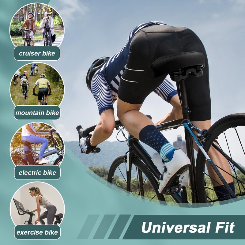 Oversizd Bike Seat, Wide Bicycle Seats for Comfort Men Wowen,