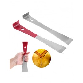 luvilly2 Pack Stainless Steel Hive Scraper, Beekeeping Equipment Bee Hive Hand Tool, Small Flat Pry Bar for Beekeepers（9.4"+6.7")