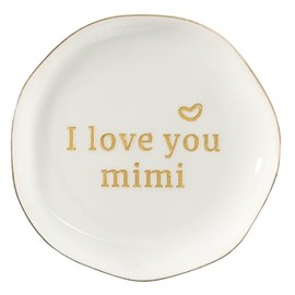 HOME SMILE Mimi Gifts for Grandma Mother's Day-I Love You Mimi Ring Dish-Mimi Gifts for Grandma Nana Birthday Christmas Valentine's,Gifts for Mimi from Grandkids Grandchildren