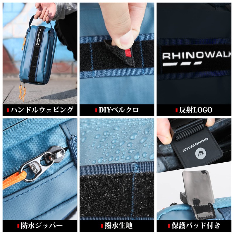 Rhinowalk Bicycle Handlebar Bag, Waterproof, Front Bag, Multi-functional, Cycling Bag,