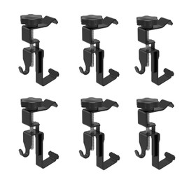 Yharnamite 6 Pcs Adjustable Brick Hanger Clamp, Heavy Duty Stainless Steel Hooks, No Drill Wall Clips for Outdoor Hanging Pictures