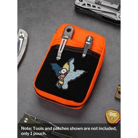 VIPERADE VE26 X-Pac EDC Pouch Small EDC Tool Bag with 8 Pockets and 3 Elastic Compartments Small EDC Organiser Bag for Multitool EDC Bag Tools Organiser with Velcro Surface (X-Pac Orange)