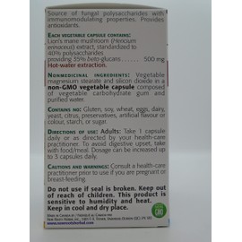 New Roots Lion's Mane Medicinal Mushrooms. 120 caps