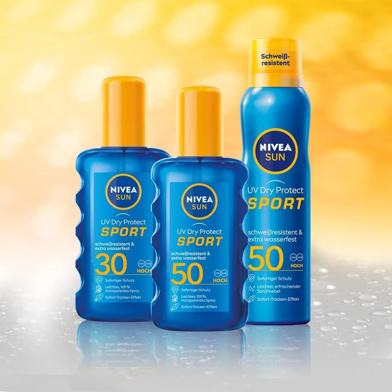 NIVEA SUN UV Dry Protect Sport Sonnenspray LSF 50 (200