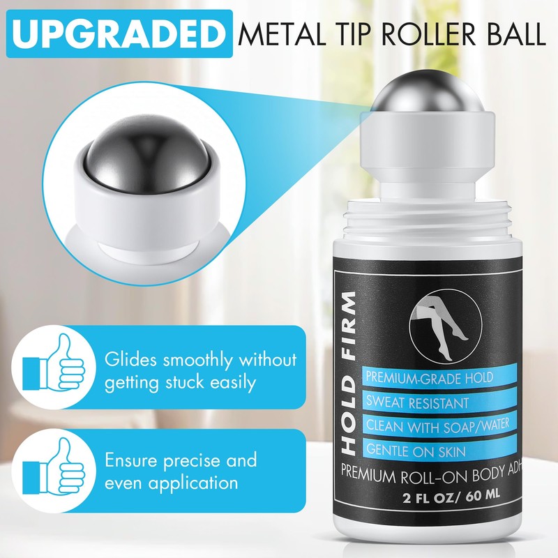 HappyAlley 1 Pcs Metal Roll On Body Glue for Skin