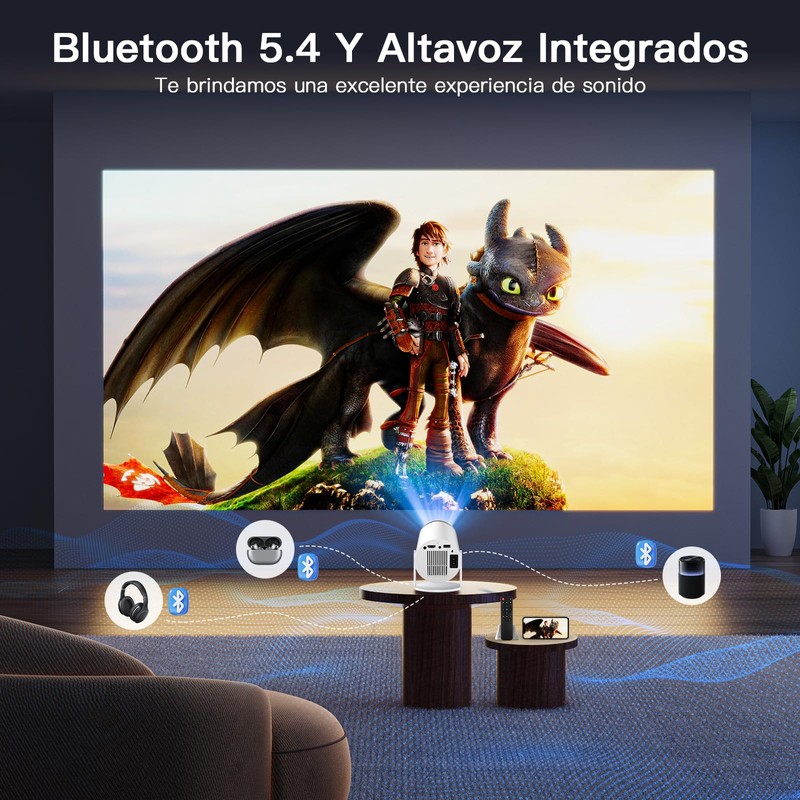 Proyector 4k, Mini Proyector Portatil con Android, Proyectores Inteligente 200