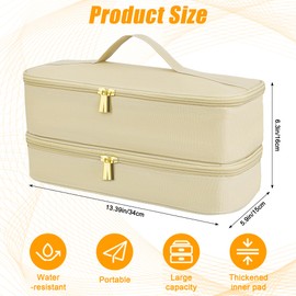 Zhaoyao Case for Shark Flex Style, Travel Case for Airwrap,Beauty Tool Storage Box, Suitable for Multi-accessory Arrangement of Shaper, Hair Curler, Hair dryer (Beige)