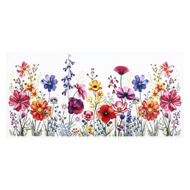 Floral Window Stickers for Glass Windows, Static Cling Flower Window Clings for Patio Door Decor, Decorative Glass Decals for Home Office Seasonal Display