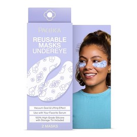 Pacifica Beauty | Máscara reutilizable debajo de los ojos | 100% silicona | Sellado al aspiradora y efecto de levantamiento | Minimiza las líneas fina