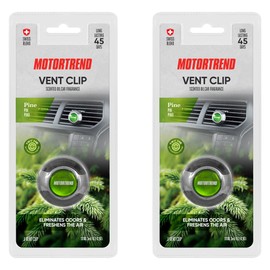 Motor Trend Car Air Freshener Vent Clips for Car Truck Van SUV, Home & Kitchen, Long Lasting Odor Eliminator Fragrance - Scent Pine, 2 Count