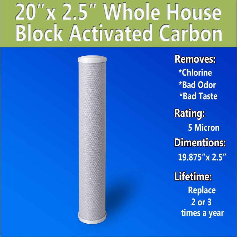 Standard Whole House Coconut Shell Carbon Block 5 Micron Water