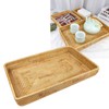 Rattan Tray Tabletop Organization Hand Woven Snack Storage Basket Multifunctional