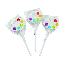 Fun Express Little Artist Frosted Sucker for Birthday - VBS Vacation Bible School Supplies/Decor - 12 Pack