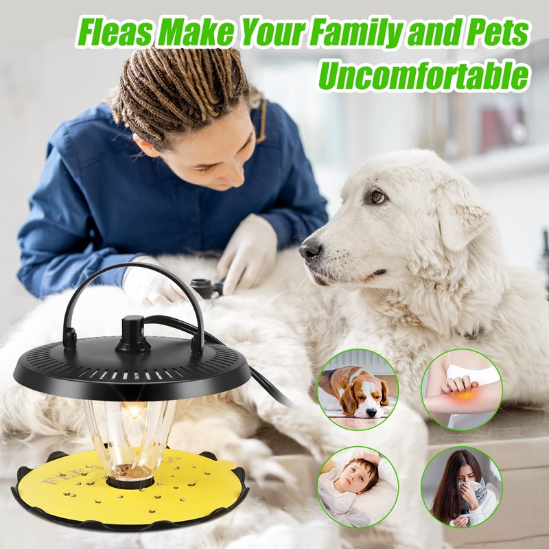Flea Trap Indoor 2Pcs,Flea Strap Flea Killer Trap Pad Bed