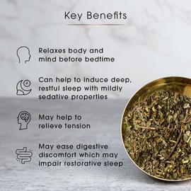 Zen Maitri | Deep Sleep Tea | 40 g | Expertly Crafted Herbal Tea Blend for Wellbeing | Herbal Support for Restful, Restorative Sleep |