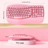 MEETION Wireless Ergonomic Keyboard with Wave Keys and Wrist Rest