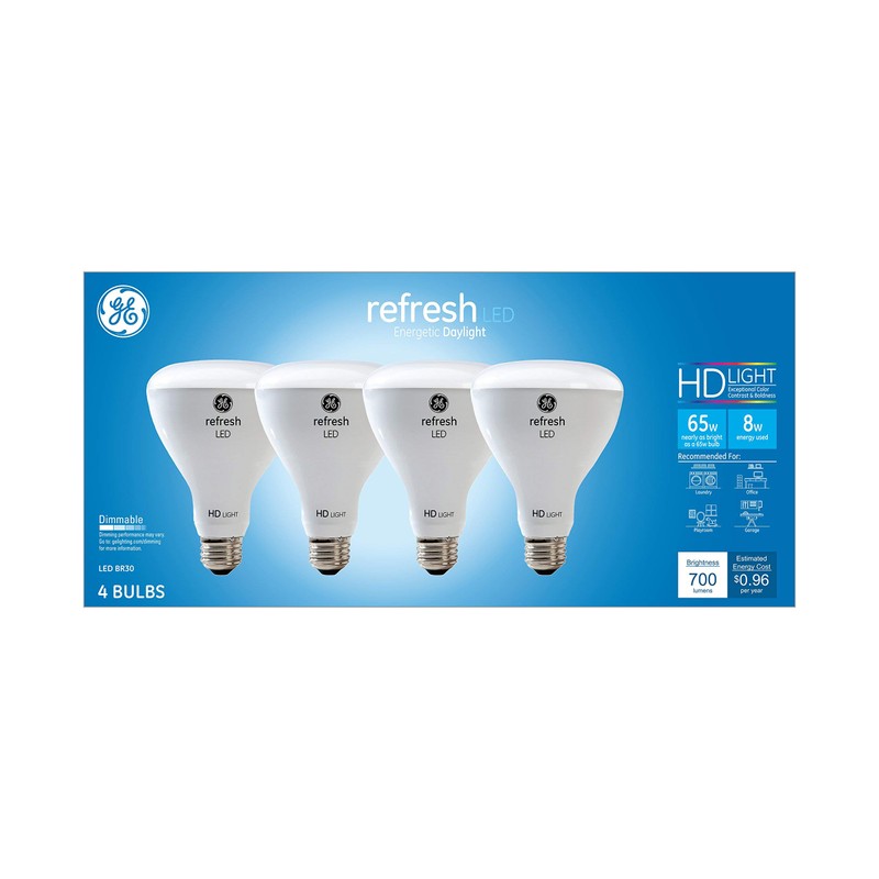 GE Lighting 43074 Refresh HD LED (65-Watt Replacement) 700-Lumen BR30