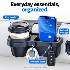 Car Cup Stand Phone Holder Mount Tray Side Door Window Storage Barrel Pocket Hanging Storage Rack with Auto Interior Accessories