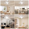 NIORSUN Socket Ceiling Fans with Lights and Remote,3 CCT 3000K-6000K,