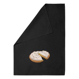 Azeeda 'Lemon Meringue Pie' Black Cotton Tea Towel/Dish Cloth (TW00051946)
