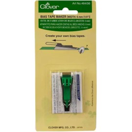Clover 클로버 바이어스 테이프 메이커 폭 6mm 녹색 Clover Bias Tape Maker Width 6mm Green [6.00mm]