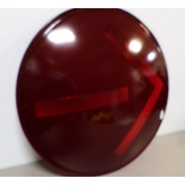 KOPP 12" Red Traffic Light Glass Lens with Arrow TL-1205 NOS Made in USA