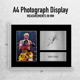 HWC Trading A4 Jake Paul Boxing Boxing Gifts Printed Signed Autograph Picture for Boxer Memorabilia Fans