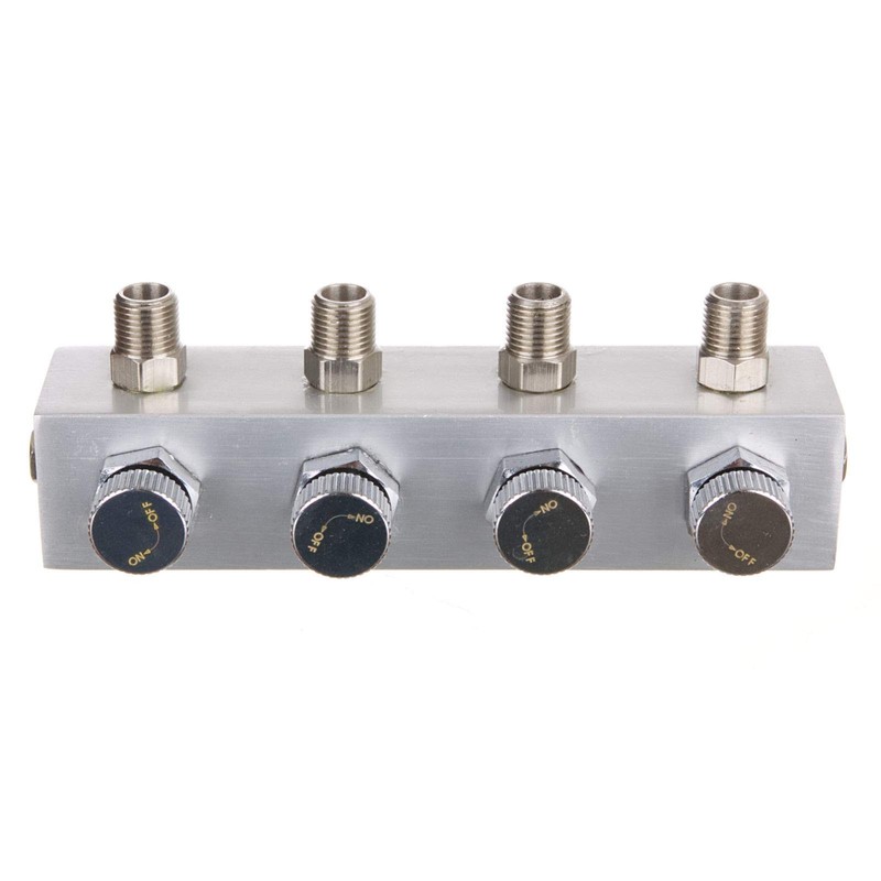 Professional Air Distributor for 4 Air Hoses Airbrush Pistol Compressor