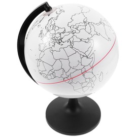 TOYANDONA Blank World Globe Small Educational Globe with Stand Dry Erase Diy Map Round Earth Globe Toys for for Geographical Teacher Students Classroom Desktop Decor