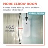 Zenna Home Curved Shower Curtain Rod, No Drill, 50-72 Inch