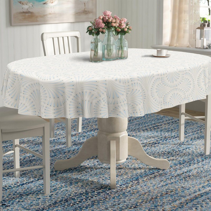 uwdfnwuif Geometrical Oval Tablecloth Farmhouse 60"x120" Waterproof Table Cloth Washable