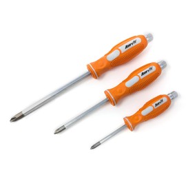 RIFTWILD RIFTWILD JIS Screwdrivers #1, #2, #3 Set (3pcs) - Chrome Vanadium Steel, Magnetic Tips - Ideal for Vintage Machines & Japanese Screws